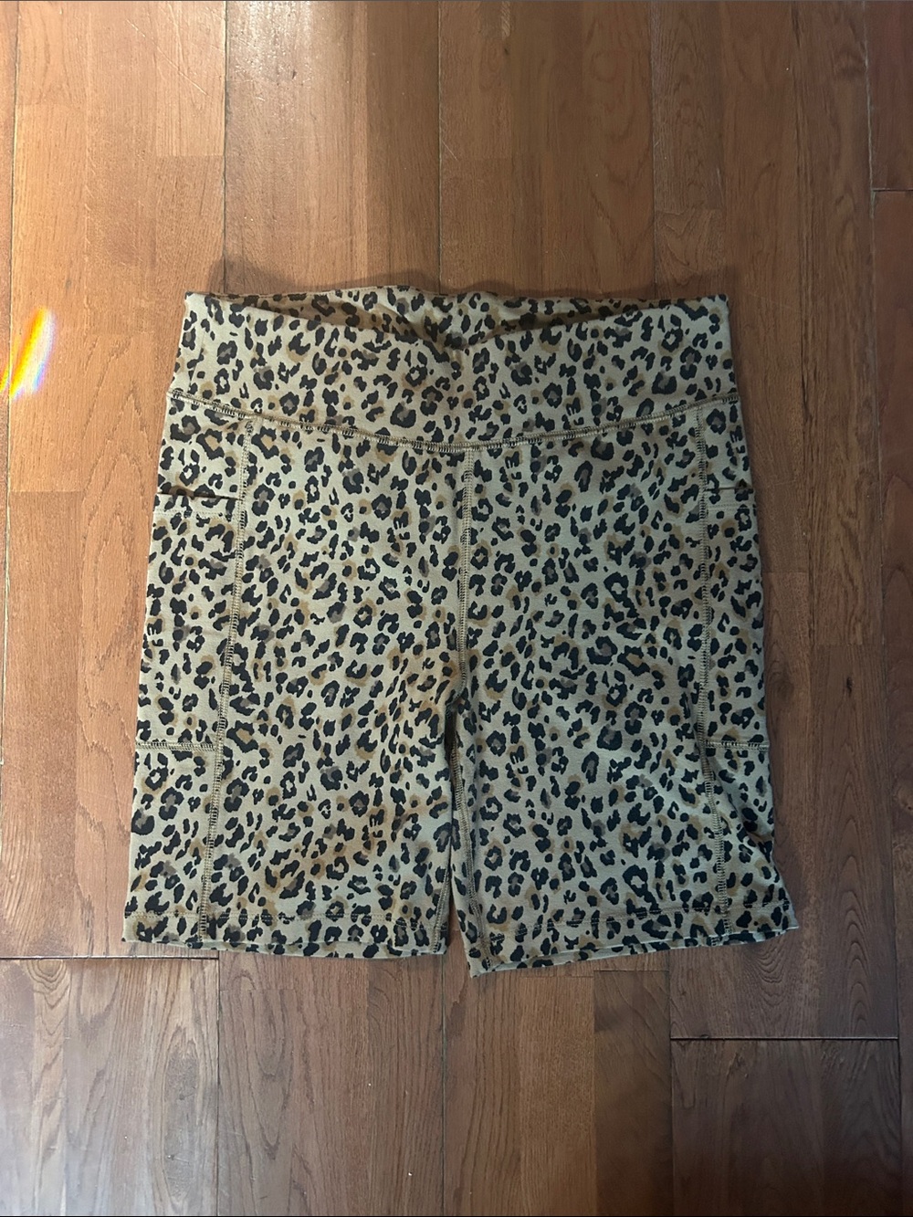 JCrew Leopard Print Bike Shorts with Pockets